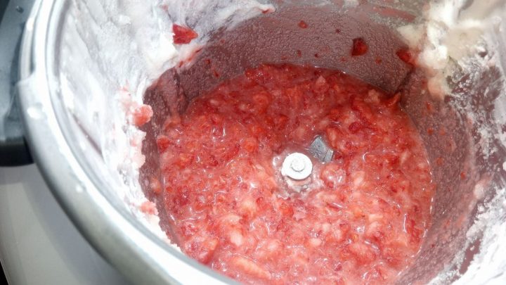 Fresas en el vaso de la Thermomix