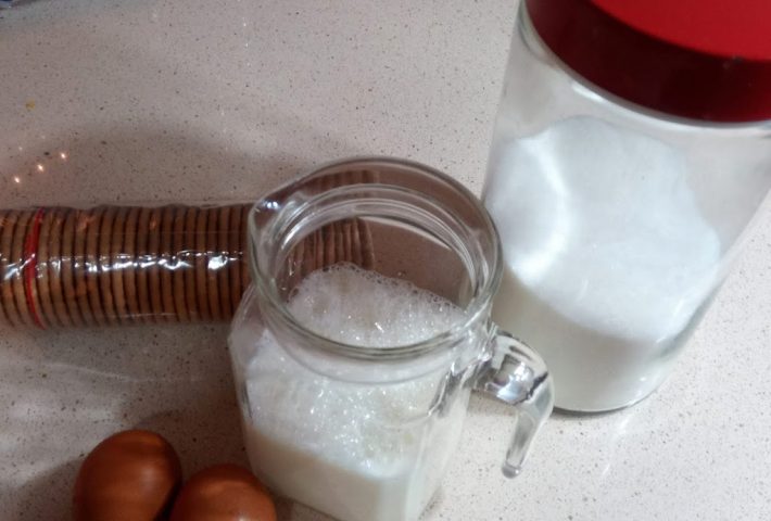 Ingredientes para hacer natillas de galleta