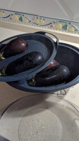 Berenjenas en el varoma Thermomix.