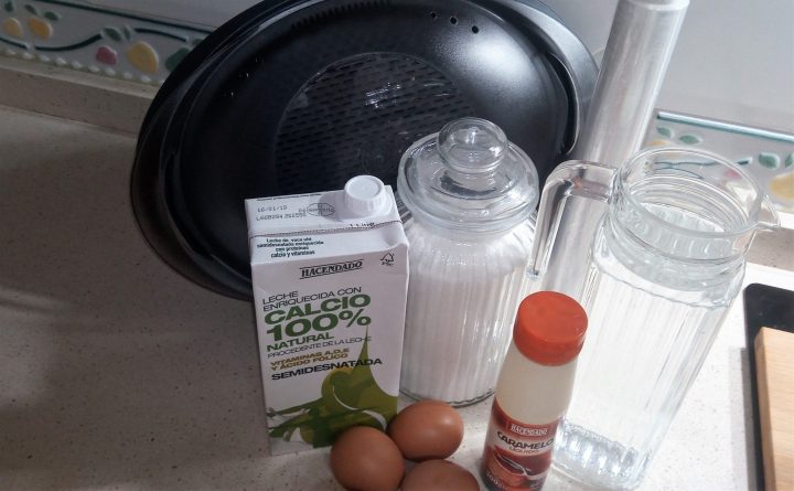 Ingredientes flan de huevo varoma Thermomix.