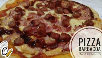Pizza de barbacoa con masa Domino´s en Thermomix