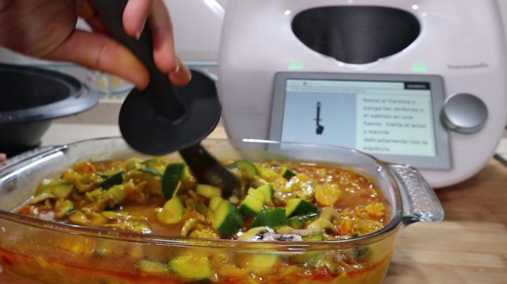 Arroz de gambones y verduras en Thermomix tm6