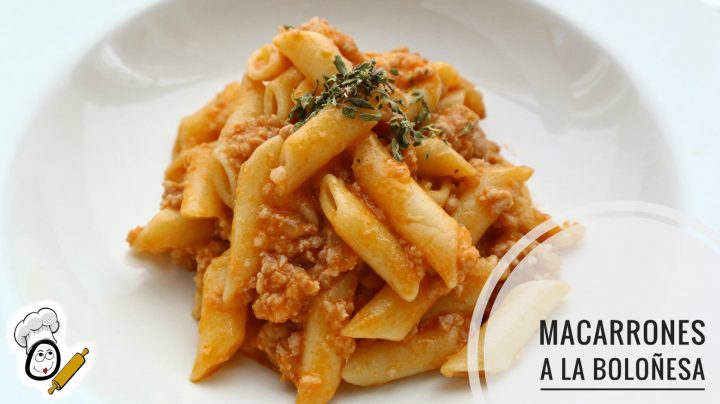 Macarrones boloñesa con Thermomix