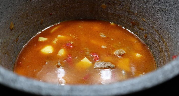 Hacer patatas con carne con la Olla GM