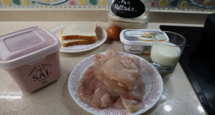 Ingredinetes para hacer nuggets de pavo con Mambo