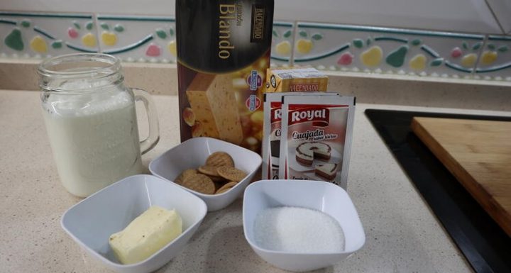 Ingredientes necesarios para hacer la tarta de turrón con Thermomix