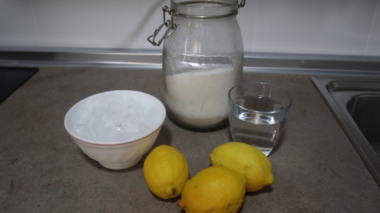 Ingredeintes granizado de Limon Mambo Receta