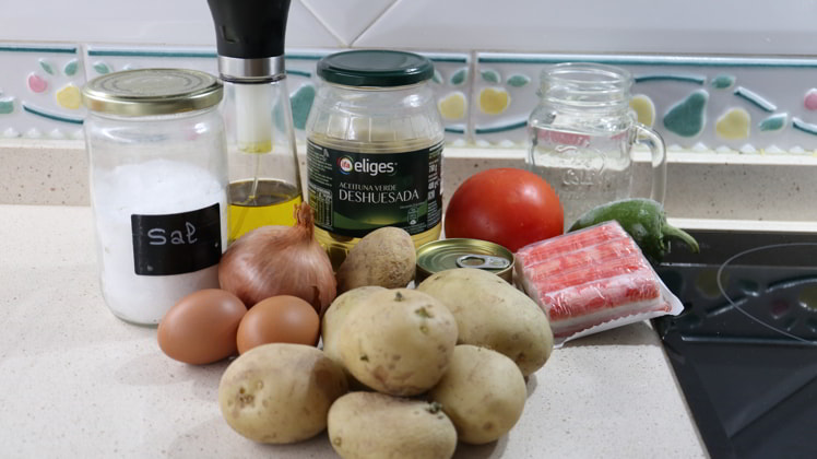 Los ingredientes necesarios para hacer ensalada campera con Thermomix