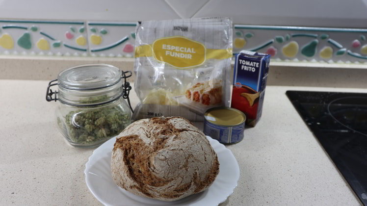 Ingredientes pan relleno integral atun queso freidora de aire