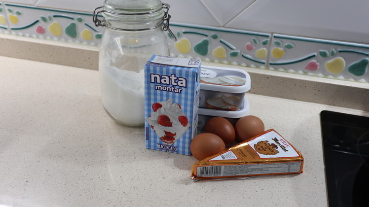 Ingredientes para hacer tarta queso freidora de aire