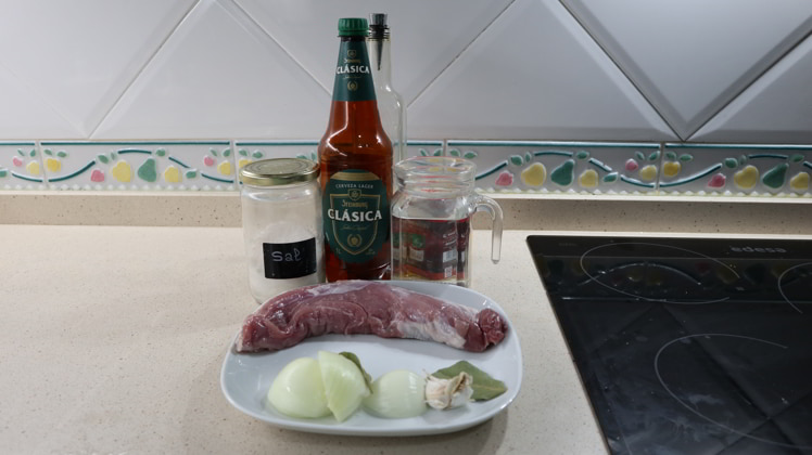 Ingredientes solomillo cerveza Thermomix