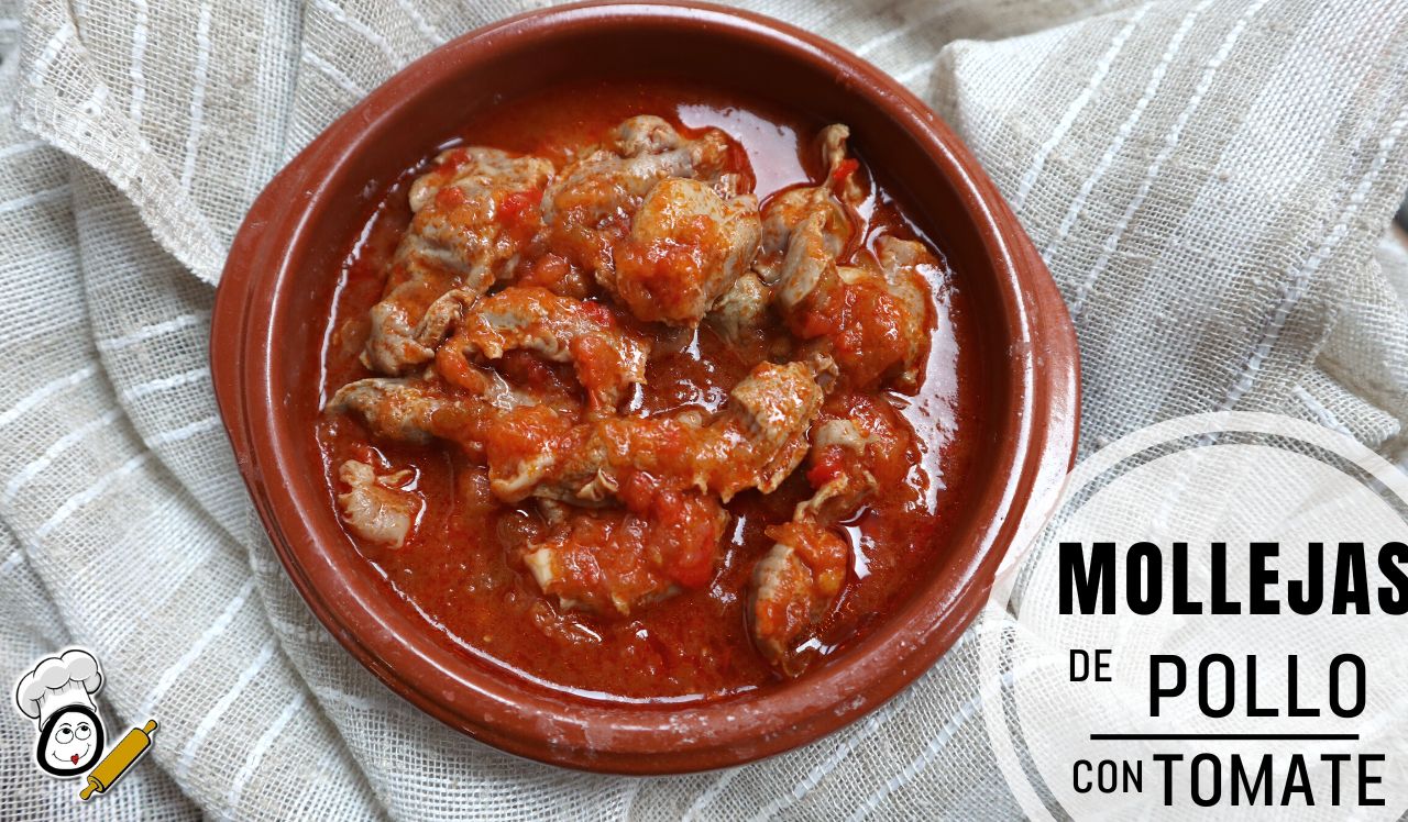 Mollejas de pollo con tomate en Thermomix