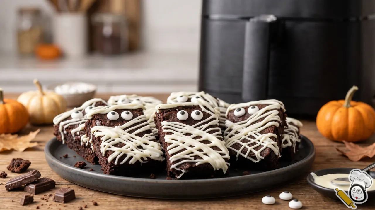 Receta brownie momia freidora de aire