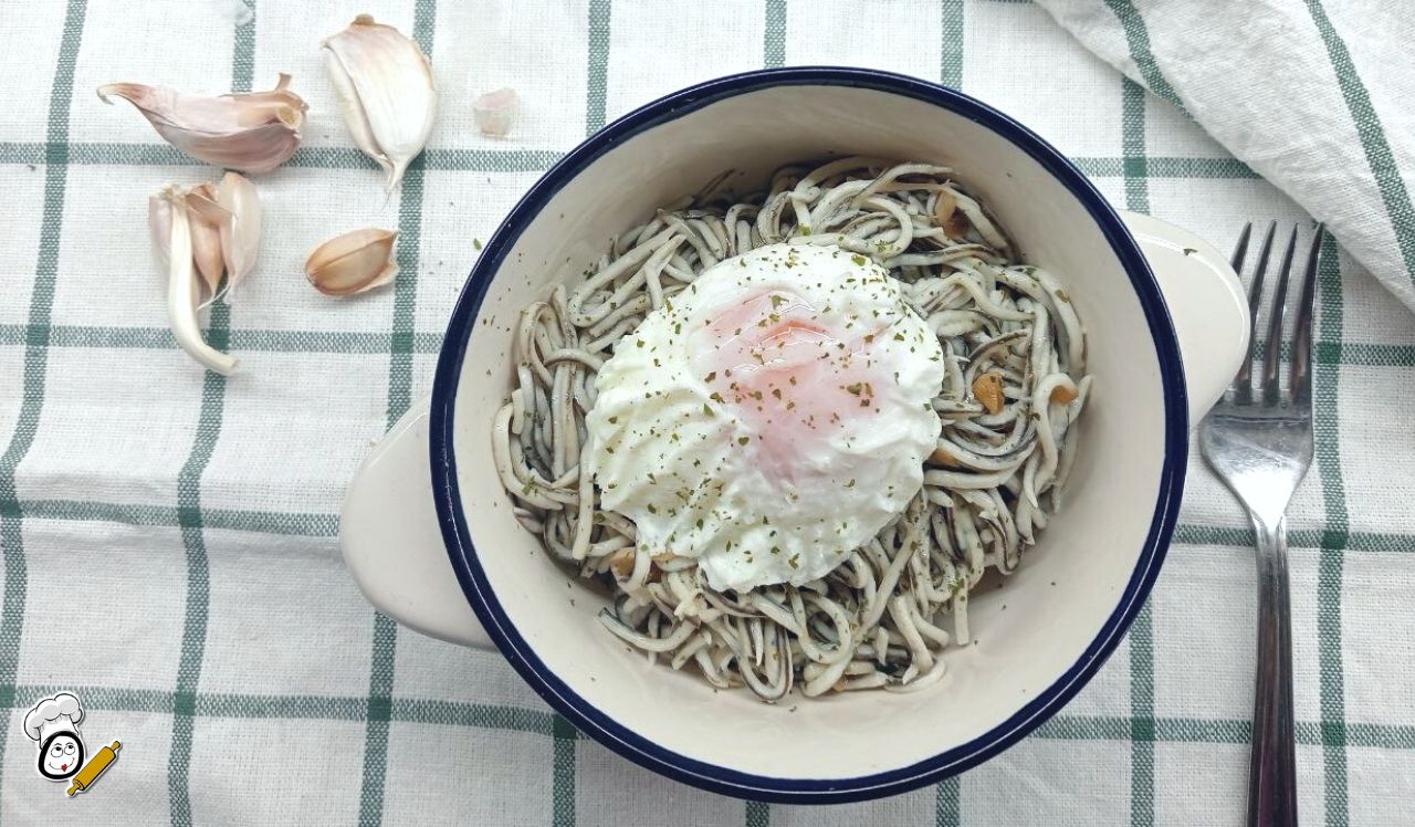 Receta gulas con huevo poche Thermomix