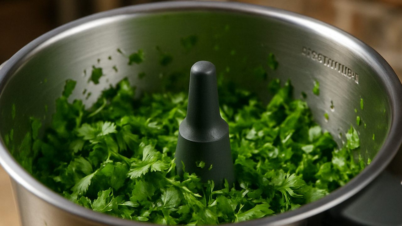 Triturar cilantro
