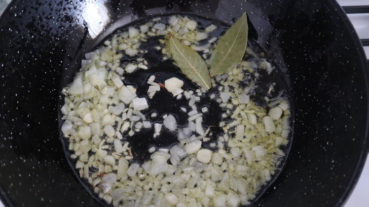 Ponemos la cebolla y el ajo y sofreímos