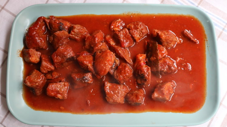 carne magra en salsa de tomate receta casera tradicional