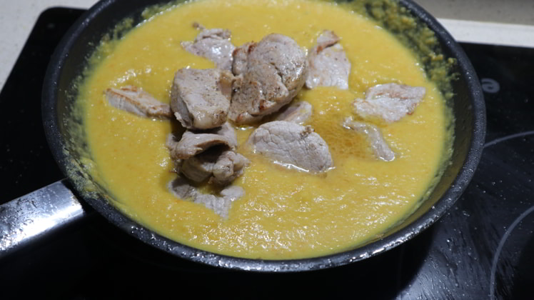 coccion solomillo salsa manzana puerro