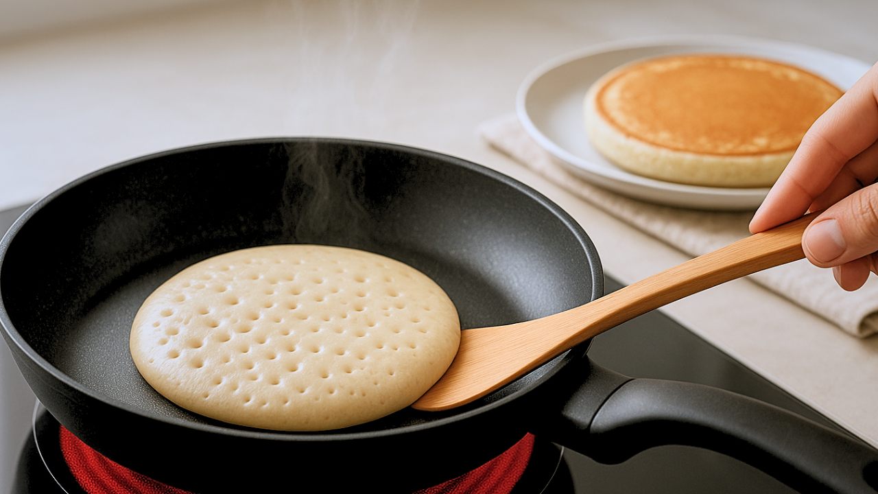 cocinar-pancakes-en-la-sarten cocinar pancakes en la sarten