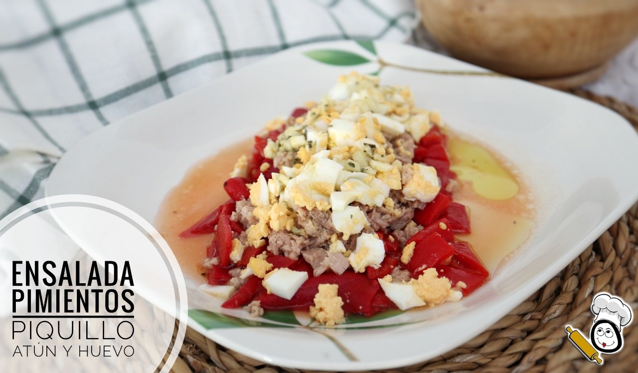 Cómo hacer Ensalada de pimiento atún y huevo casera