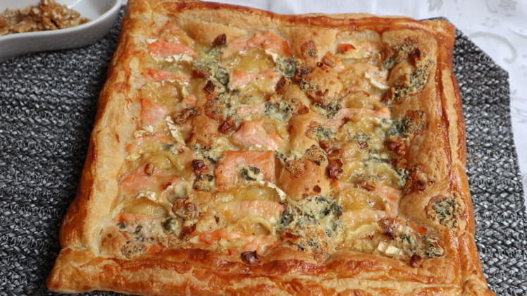 hojaldre-salmon-ahumado-queso-nueces-horneado-receta-casera hojaldre salmon ahumado queso nueces horneado receta casera