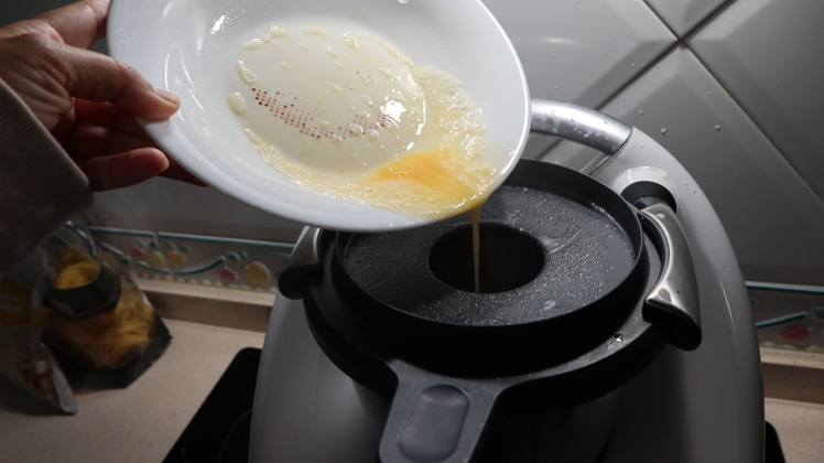 huevo batido incorporado tagliatelle thermomix