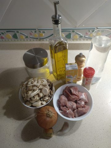 ingredientes carne con champinones nata thermomix