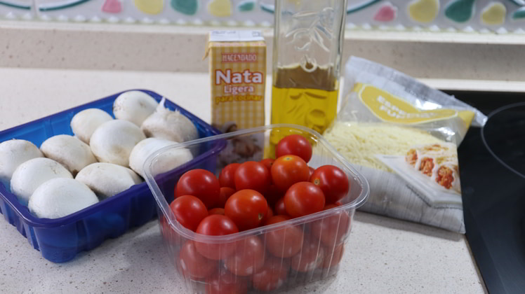 ingredientes champiñones salsa casera