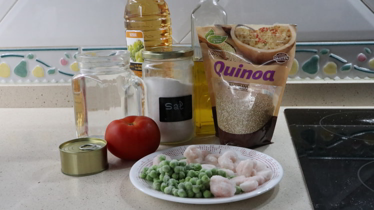 Los ingredientes necesarios para hacer ensalada de quinoa