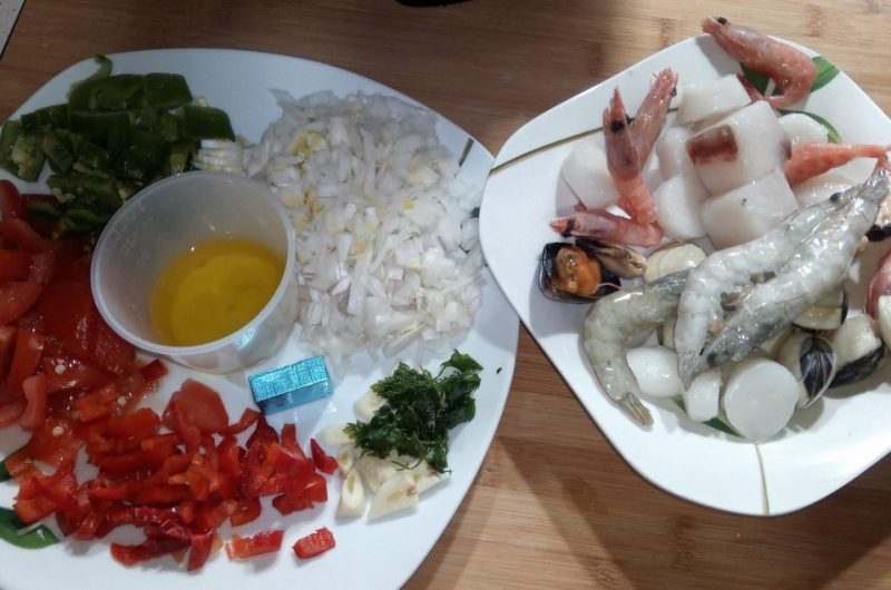 ingredientes fideua marisco olla gm