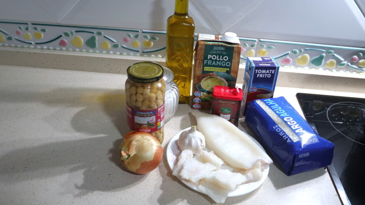 ingredientes garbanzos arroz sepia bacalao receta olla gm
