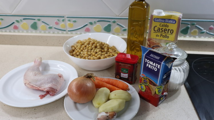 ingredientes-guiso-garbanzos-pollo-thermomix ingredientes guiso garbanzos pollo thermomix