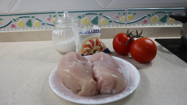 ingredientes pechuga pollo tomate mozzarella receta freidora de aire
