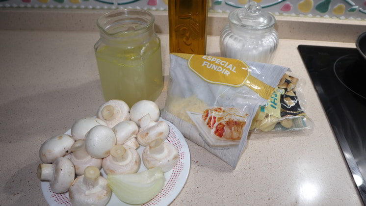 ingredientes receta noqui champinones casera