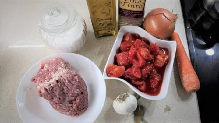Los ingredientes necesarios para hacer la salsa boloñesa en Mambo en Cecotec