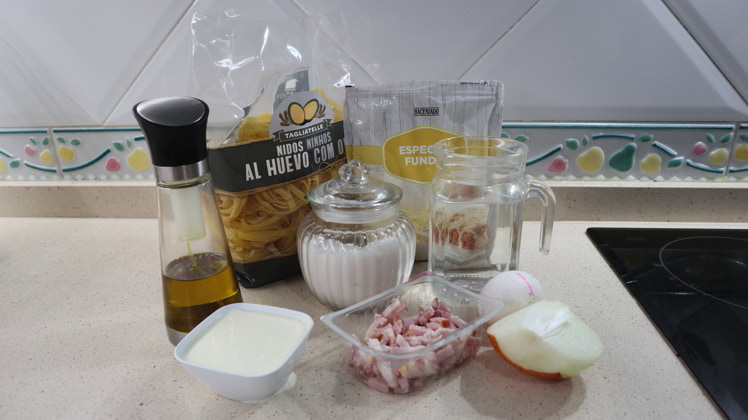 ingredientes tagliatelle nido carbonara thermomix