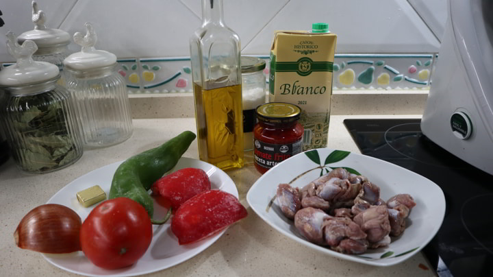 Ingredientes molleja de pollo guisada thermomix