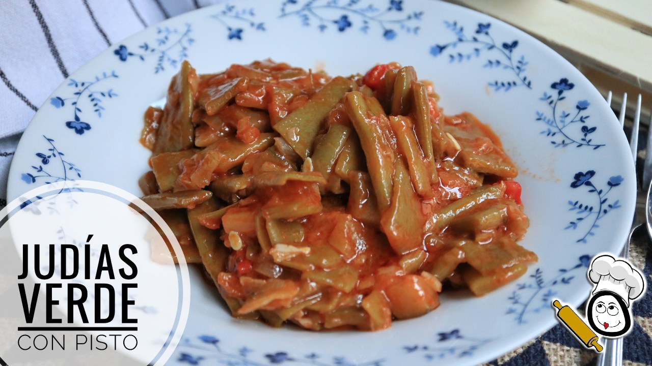 Cómo preparar las judías verdes con fritada de pisto en la Olla GM