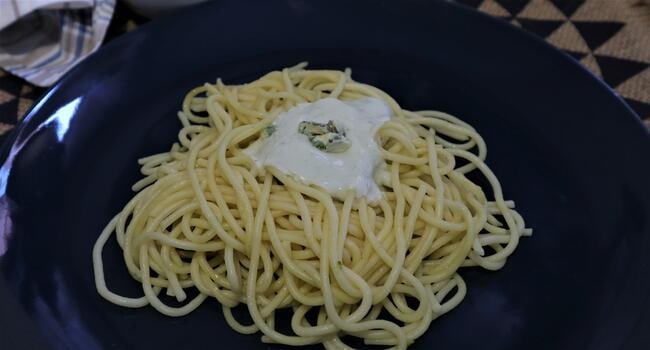 Mambo como hacer la receta de espaguetis roquefort de Cecotec