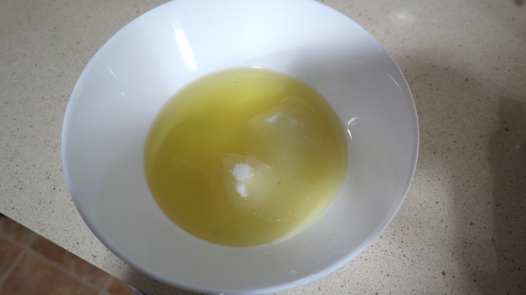 mezcla azucar aceite magdalenas naranja
