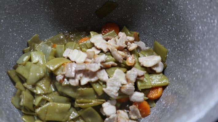 Rehogamos las verduras en la Olla