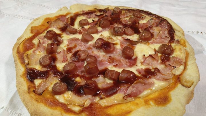 pizza barbacoa con masa dominos