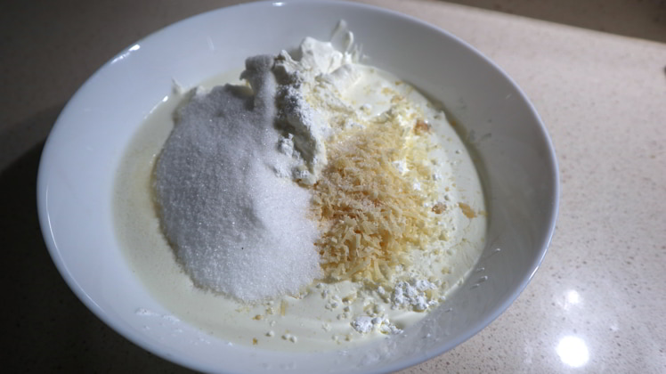 preparacion masa tarta queso freidora