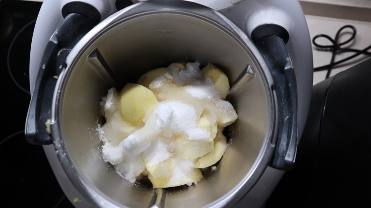 preparacion thermomix manzana pelada