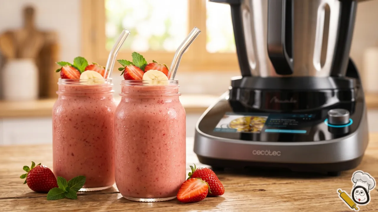 receta batido platano fresa mambo cecotec