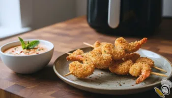 receta brocheta langostinos freidora de aire a