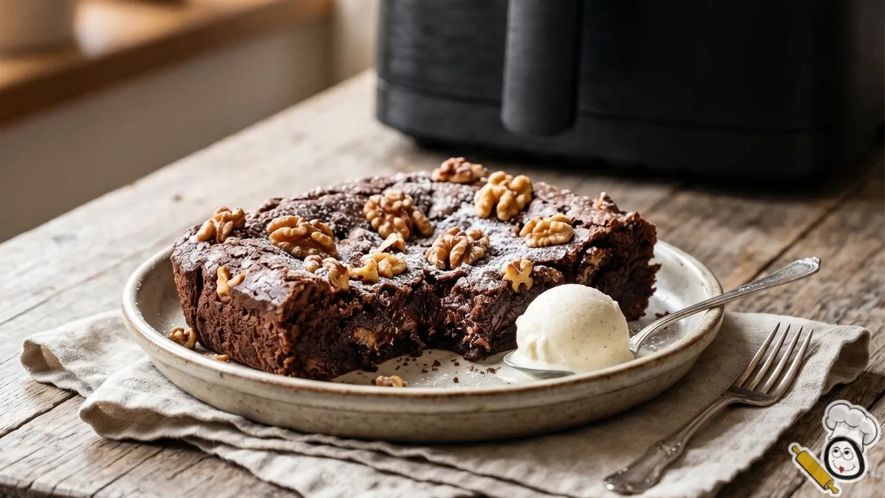receta brownie de chocolate freidora de aire