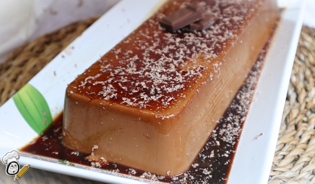 receta casera flan chocolate sin horno