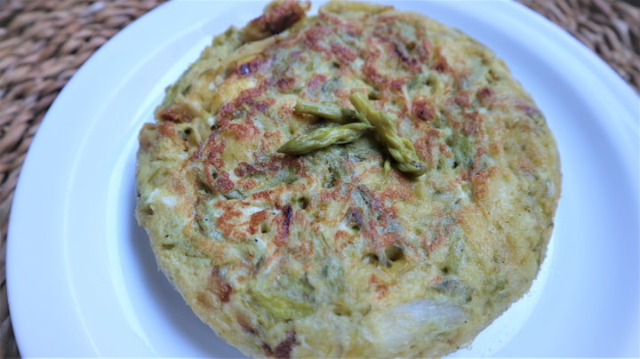 receta casera tortilla de esparragos verdes