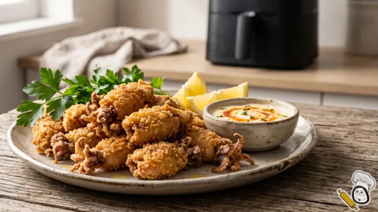 receta chipirones rebozados freidora de aire